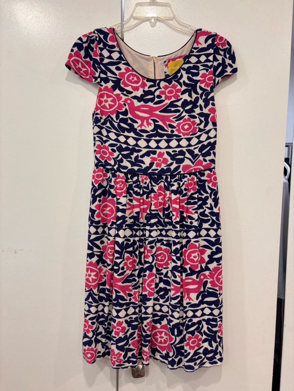Anthropologie MAEVE bird dress as 2 in pink/ blue